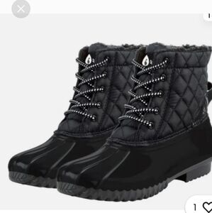 Sporto Ladies'Duck Boot Water Repellant, Black, New in Box